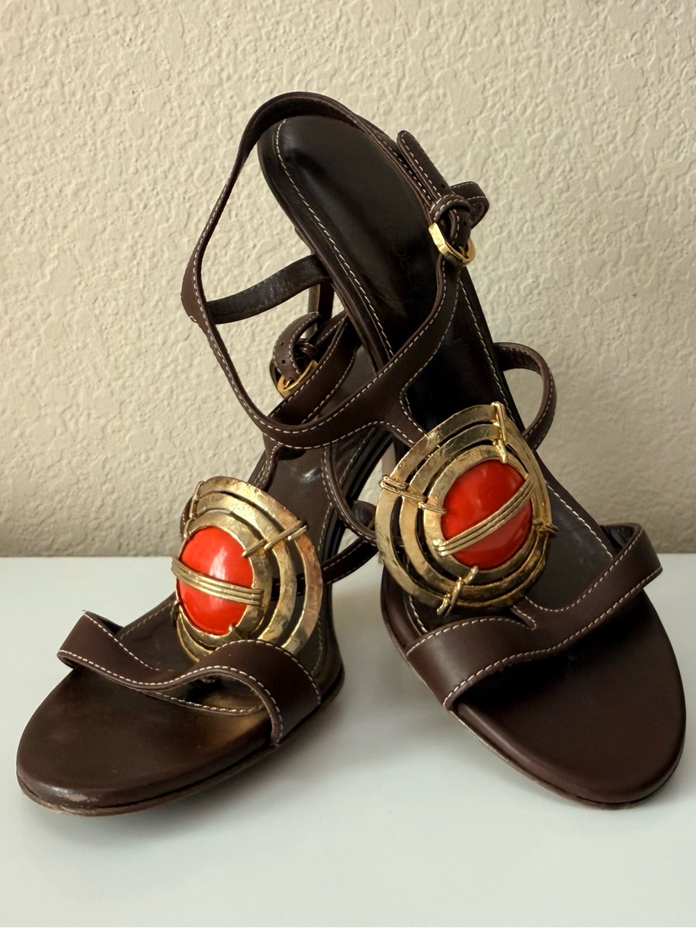 Vintage Sergio Rossi Statement Heeled Sandals